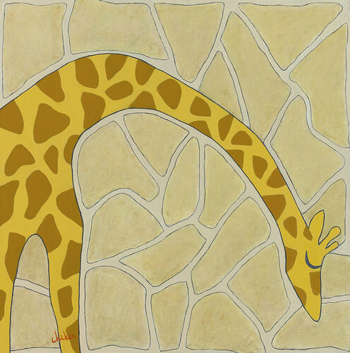 MOSAIC GIRAFFE by 千佳子 伊藤, Painting for Sale on Singulart