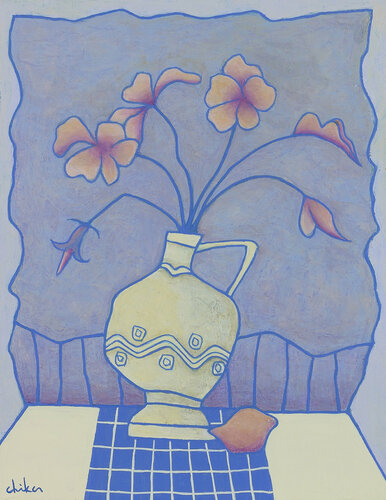 BLUE FLOWERS von 千佳子 伊藤, Malerei kaufen auf Singulart