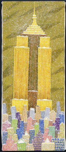 EMPIRE STATE BUILDING IN SNOW van 千佳子 伊藤, Schilderij te koop op Singulart