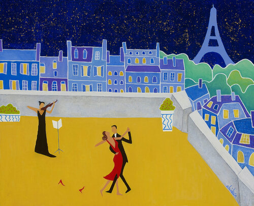 Dance in Paris von 千佳子 伊藤, Malerei kaufen auf Singulart