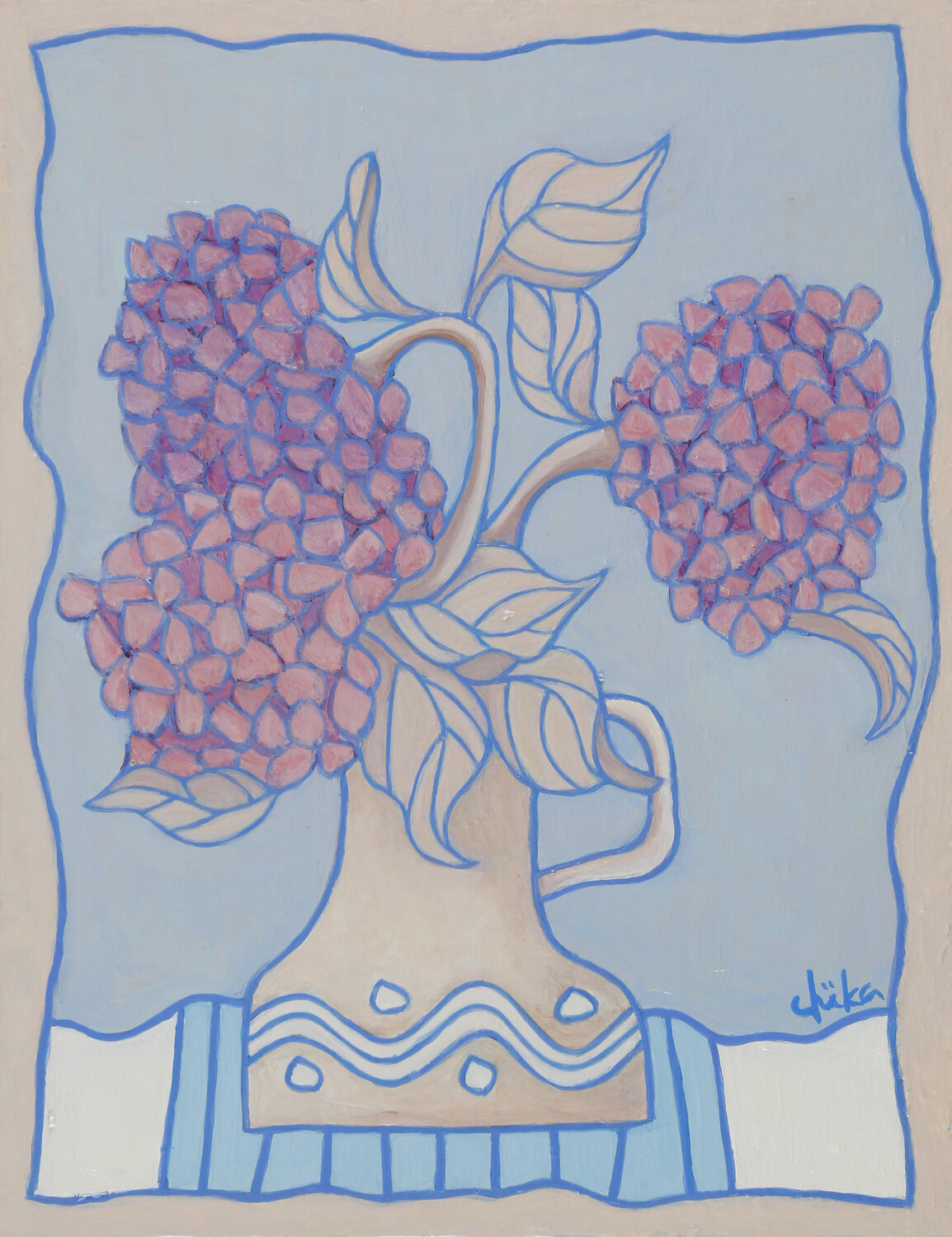 Hydrangeas 千佳子 伊藤 Originalgemälde zu verkaufen