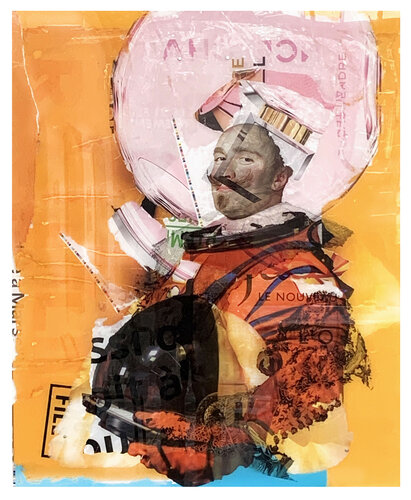 La cavalier rieur d'après Frans Hals  - COSMO BORDELLO II par Nental, Peinture en vente sur Singulart