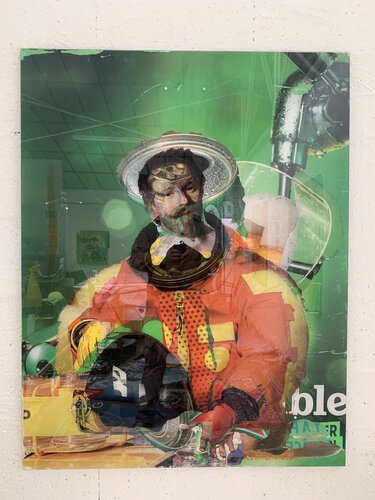 Homme main sur le coeur - COSMO BORDELLO II van Nental, Schilderij te koop op Singulart