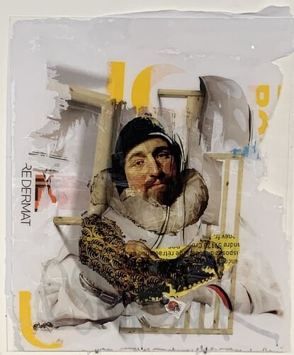 Portait d'un homme d'après Frans Hals - COSMO BORDELLO XII von Nental, Malerei kaufen auf Singulart