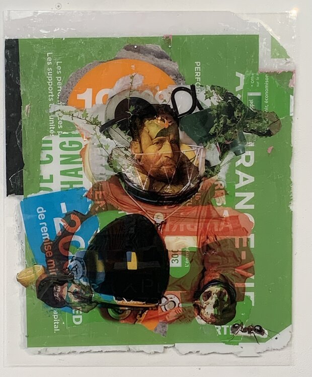 Homme tenant un crane - Vanité selon Frans Hals Nental