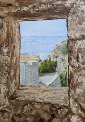 Seascape, Sunny painting, Interior painting, Sea. van IRINA OLEYNIK, Schilderij te koop op Singulart