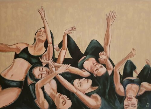 Health beauty painting, Women in sports art, abstraction by IRINA OLEYNIK, 油畫 for Sale on Singulart