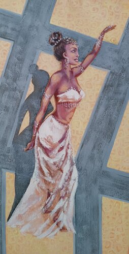 Oriental dance painting. Oriental dance art van IRINA OLEYNIK, Schilderij te koop op Singulart