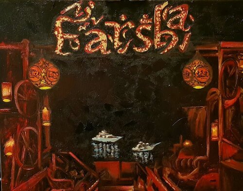 Oil painting Egypt. Egyptian fine art  Restaurant FARSHA art van IRINA OLEYNIK, Schilderij te koop op Singulart