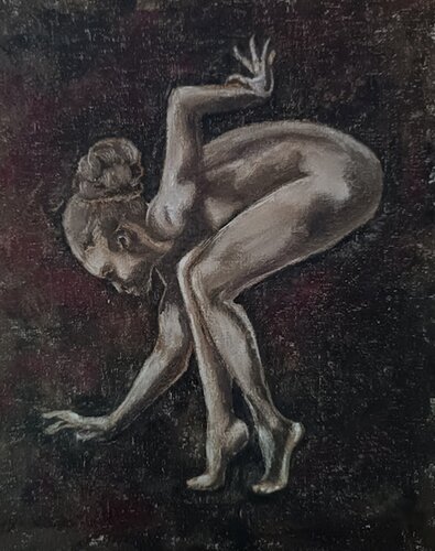 Female figure, abstraction. van IRINA OLEYNIK, Schilderij te koop op Singulart