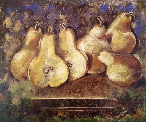 Still life with pears. van IRINA OLEYNIK, Schilderij te koop op Singulart
