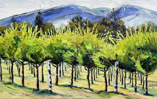 Spring Vineyard Bliss de Lisa Elley, Pintura a la venta en Singulart