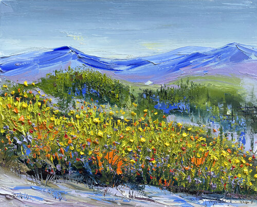 Spring in Sonoma Wine Country di Lisa Elley, Pittura in vendita su Singulart