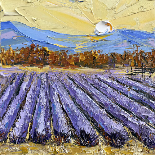 Napa Valley Lavender van Lisa Elley, Schilderij te koop op Singulart