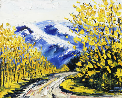 Sierra Autumn Gold van Lisa Elley, Schilderij te koop op Singulart
