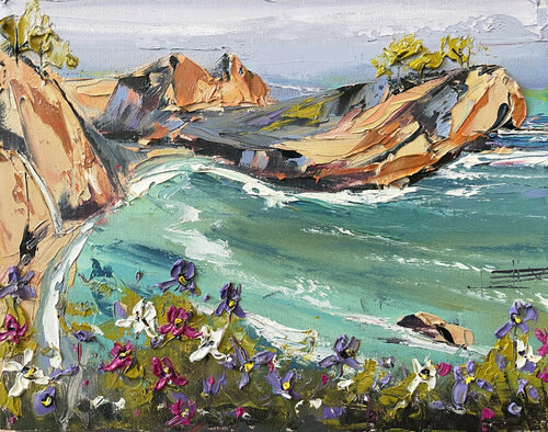 Irises at McWay van Lisa Elley, Schilderij te koop op Singulart