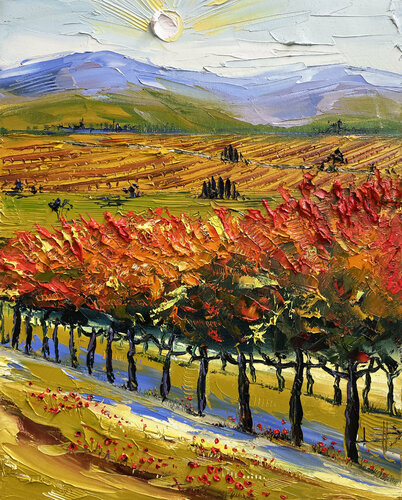 Gogh to Napa Valley van Lisa Elley, Schilderij te koop op Singulart