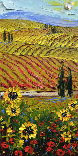 Over the hills we Gogh van Lisa Elley, Schilderij te koop op Singulart