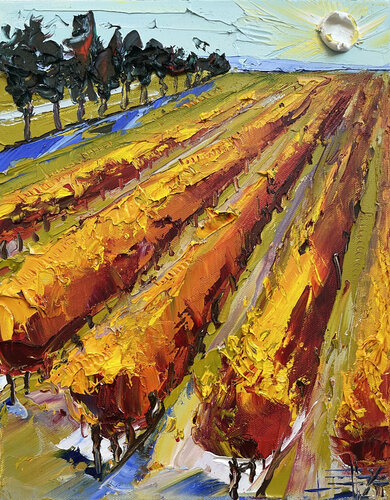 Napa Valley Wine Song di Lisa Elley, Pittura in vendita su Singulart