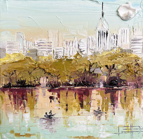 Central Park, New York van Lisa Elley, Schilderij te koop op Singulart