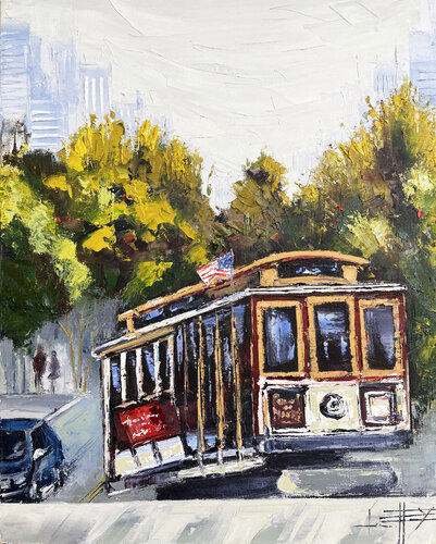 A San Francisco Afternoon di Lisa Elley, Pittura in vendita su Singulart