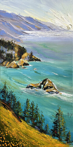 Charm on the Coast van Lisa Elley, Schilderij te koop op Singulart