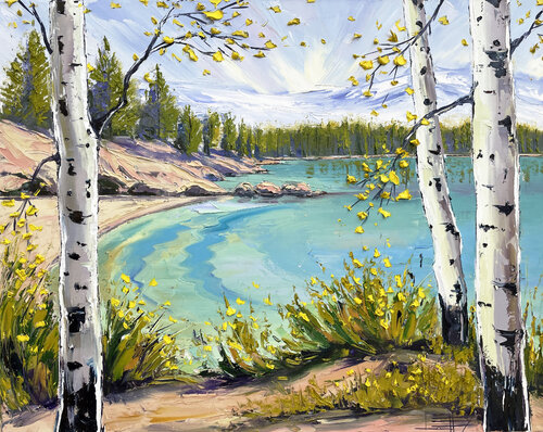 Tahoe fall Whisper van Lisa Elley, Schilderij te koop op Singulart