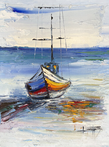 Dreamy Bay van Lisa Elley, Schilderij te koop op Singulart