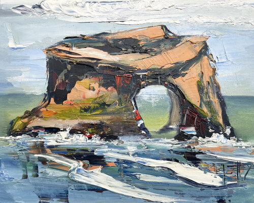 A Morning in Santa Cruz | Natural Bridges State Park in Santa Cruz California van Lisa Elley, Schilderij te koop op Singulart