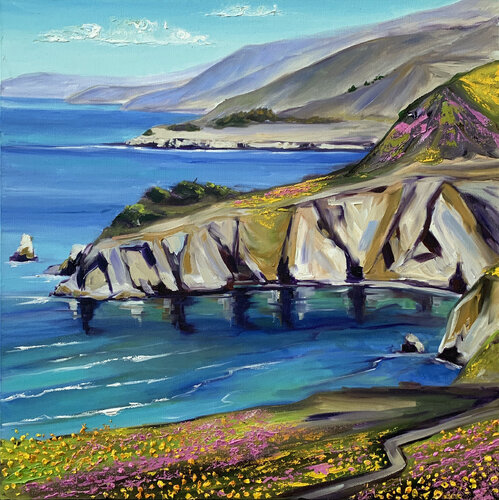 Spring on the Coast di Lisa Elley, Pittura in vendita su Singulart