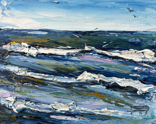 Pescadero Beach di Lisa Elley, Pittura in vendita su Singulart