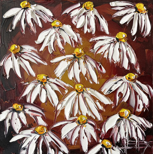 Daisies van Lisa Elley, Schilderij te koop op Singulart