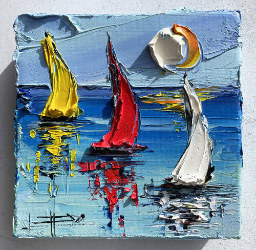 Sailing Away di Lisa Elley, Pittura in vendita su Singulart