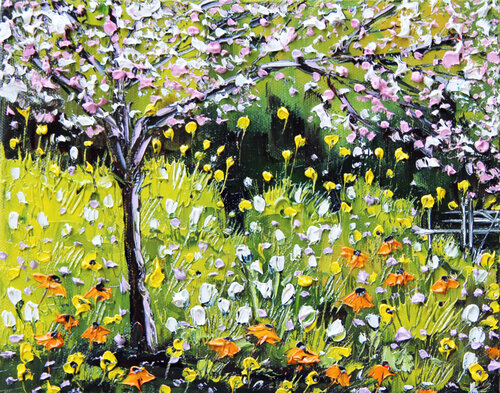 Monet's Garden ll van Lisa Elley, Schilderij te koop op Singulart
