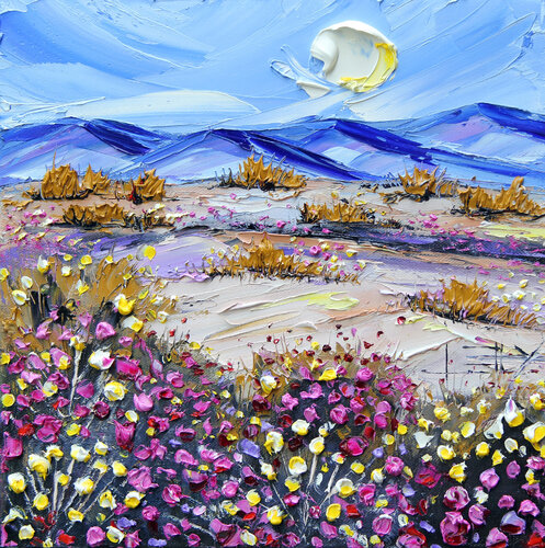 Dusk in the Desert van Lisa Elley, Schilderij te koop op Singulart