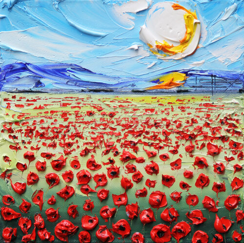 Poppy Heaven van Lisa Elley, Schilderij te koop op Singulart