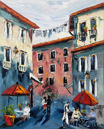 Al Fresco in Italy van Lisa Elley, Schilderij te koop op Singulart