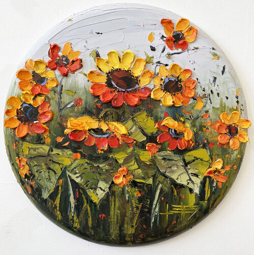 Summer of Sunflowers van Lisa Elley, Schilderij te koop op Singulart