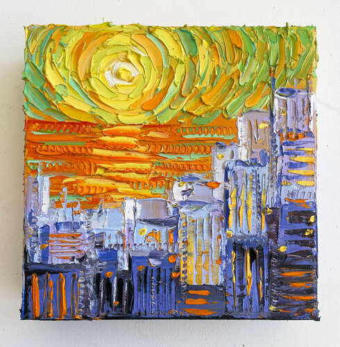 San Francis-Gogh Sunset van Lisa Elley, Schilderij te koop op Singulart
