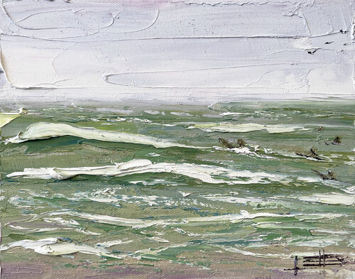 Manresa Beach Surfers van Lisa Elley, Schilderij te koop op Singulart