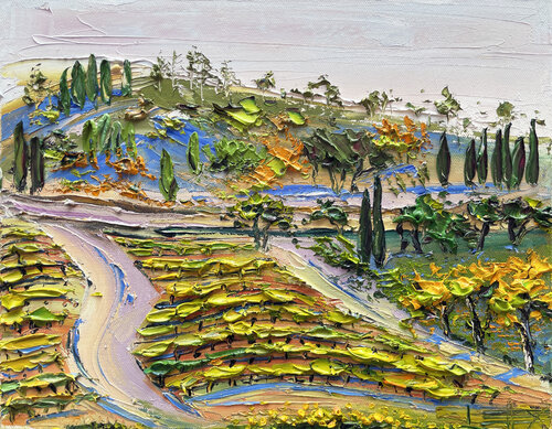 Autumn in the Vines van Lisa Elley, Schilderij te koop op Singulart
