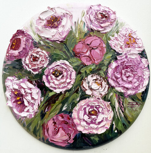 Peonies van Lisa Elley, Schilderij te koop op Singulart