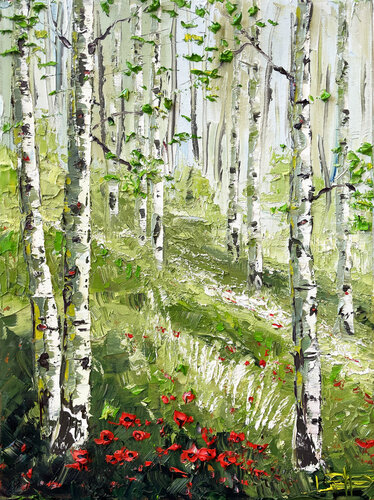 Forest Summer Dream van Lisa Elley, Schilderij te koop op Singulart