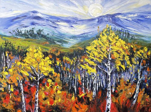 September Sunset ll van Lisa Elley, Schilderij te koop op Singulart