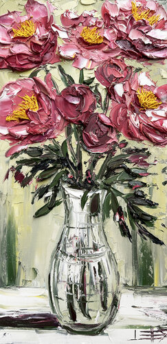 Peony Promise van Lisa Elley, Schilderij te koop op Singulart