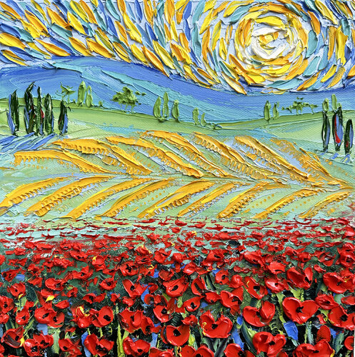 To the Vineyards we Gogh van Lisa Elley, Schilderij te koop op Singulart