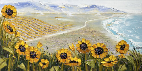 Over the Hills and Far Away van Lisa Elley, Schilderij te koop op Singulart