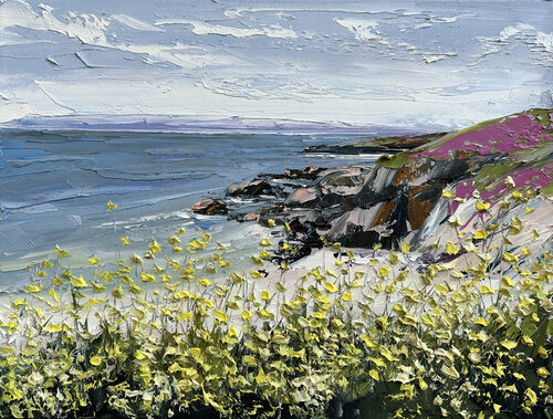 Wildflowers on the Coast van Lisa Elley, Schilderij te koop op Singulart