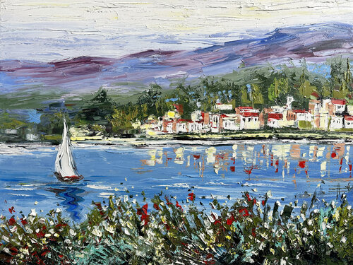 Lake Como Elegance van Lisa Elley, Schilderij te koop op Singulart