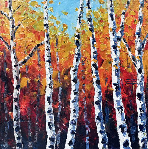 Autumn Embrace van Lisa Elley, Schilderij te koop op Singulart